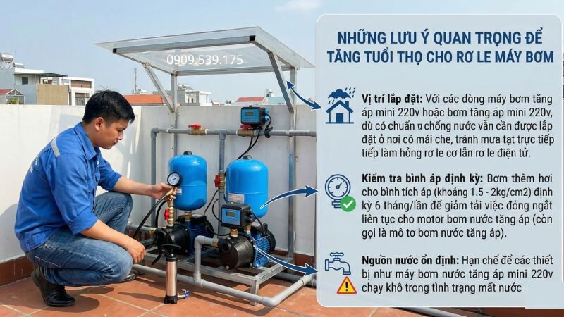 Những lưu ý rờ le máy bơm