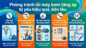 Phòng tránh lỗi máy bơm tăng áp bị yếu hiệu quả, bền lâu.