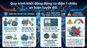 Quy trình khởi động động cơ điện 1 chiều an toàn tuyệt đối.