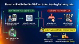 Reset mã lỗi biến tần V&T an toàn, tránh gây hỏng hóc.