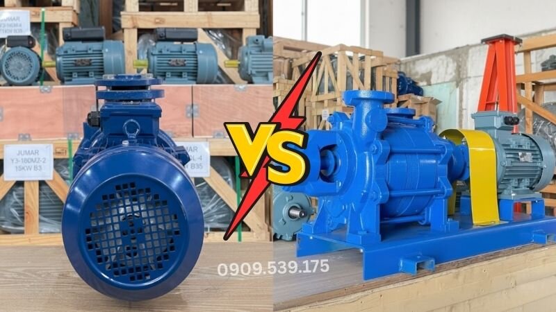 So sánh bơm ly tâm và bơm chân không, bạn nên lựa chọn loại nào.