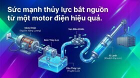Sức mạnh thủy lực bắt nguồn từ một motor điện hiệu quả.
