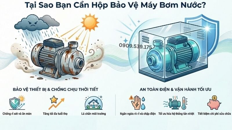 Tại sao bạn cần hộp bảo vệ máy bơm nước.