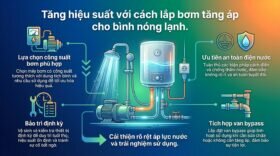 Tăng hiệu suất với cách lắp bơm tăng áp cho bình nóng lạnh.