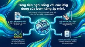 Tăng tiện nghi sống với các ứng dụng của bơm tăng áp mini.