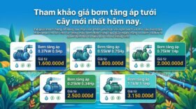 Tham khảo giá bơm tăng áp tưới cây mới nhất hôm nay.