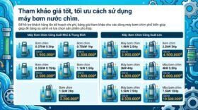 Tham khảo giá tốt, tối ưu cách sử dụng máy bơm nước chìm.
