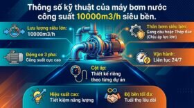 Thông số kỹ thuật của máy bơm nước công suất 10000m3/h siêu bền.