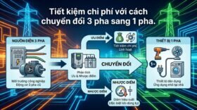 Tiết kiệm chi phí với cách chuyển đổi 3 pha sang 1 pha.