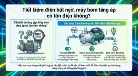 Tiết kiệm điện bất ngờ, máy bơm tăng áp có tốn điện không?