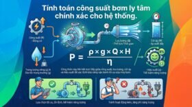 Tính toán công suất bơm ly tâm chính xác cho hệ thống.