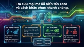 Tra cứu mọi mã lỗi biến tần Teco và cách khắc phục nhanh chóng.