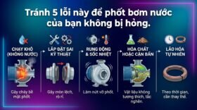 Tránh 5 lỗi này để phốt bơm nước của bạn không bị hỏng.