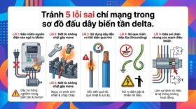 Tránh 5 lỗi sai chí mạng trong sơ đồ đấu dây biến tần delta.