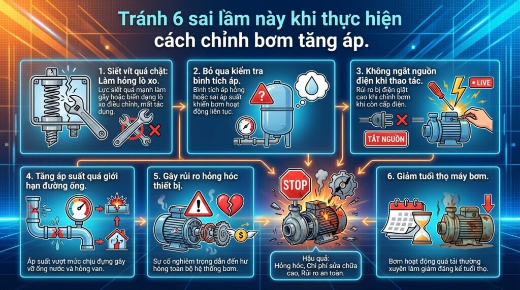 Tránh 6 sai lầm này khi thực hiện cách chỉnh bơm tăng áp.