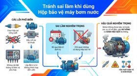 Tránh sai lầm khi dùng Hộp bảo vệ máy bơm nước.