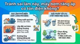Tránh sai lầm này, máy bơm tăng áp có tốn điện không?