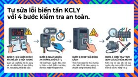 Tự sửa lỗi biến tần KCLY với 4 bước kiểm tra an toàn.