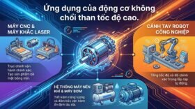 Ứng dụng của động cơ không chổi than tốc độ cao.