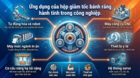 Ứng dụng của hộp giảm tốc bánh răng hành tinh trong công nghiệp.
