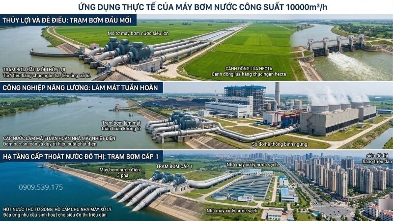 Ứng dụng máy bơm nước 10000m3/h
