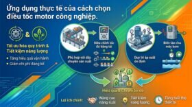 Ứng dụng thực tế của cách chọn điều tốc motor công nghiệp.