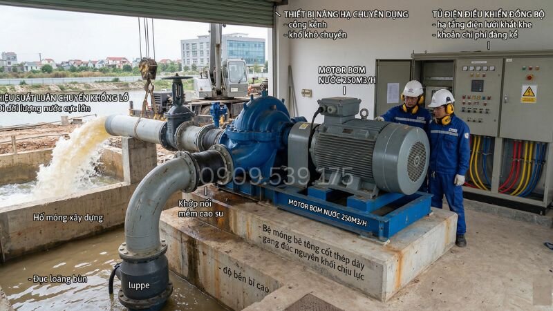 Ưu điểm và nhược điểm của máy bơm nước 250m3/h