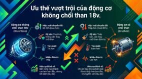 Ưu thế vượt trội của động cơ không chổi than 18v.