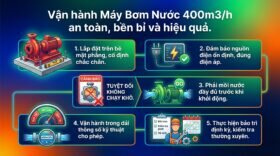 Vận hành Máy Bơm Nước 400m3/h an toàn, bền bỉ và hiệu quả.