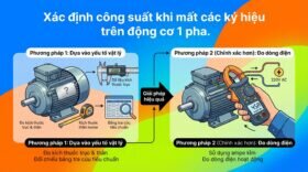 Xác định công suất khi mất các ký hiệu trên động cơ 1 pha.
