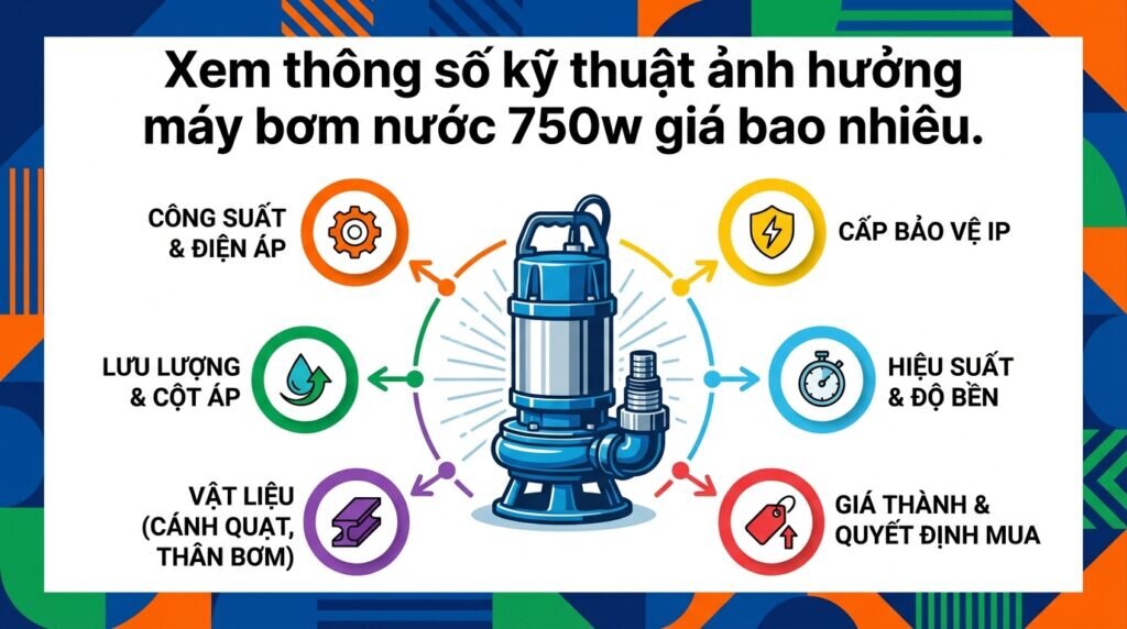 Xem thông số kỹ thuật ảnh hưởng máy bơm nước 750w giá bao nhiêu.