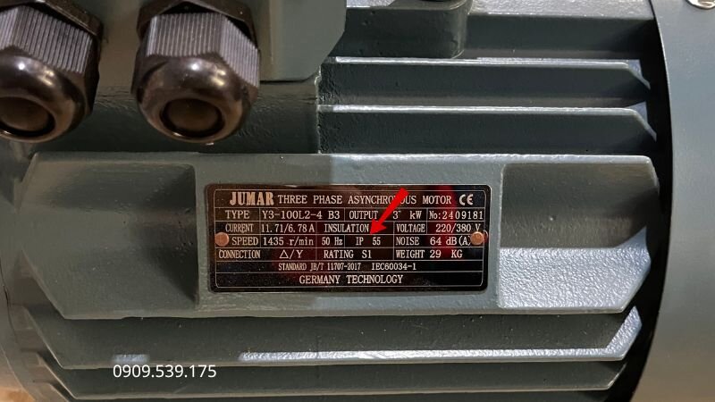 Chỉ số đánh giá mức độ chống bụi và kháng nước áp lực thấp để bảo vệ linh kiện bên trong motor