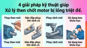 4 giải pháp kỹ thuật giúp Xử lý then chốt motor bị lỏng triệt để.