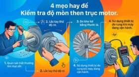 4 mẹo hay để Kiểm tra độ mòn then trục motor.