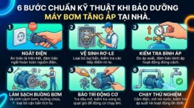 6 bước chuẩn kỹ thuật khi Bảo dưỡng máy bơm tăng áp tại nhà.