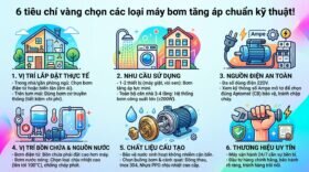 6 tiêu chí vàng chọn các loại máy bơm tăng áp chuẩn kỹ thuật!
