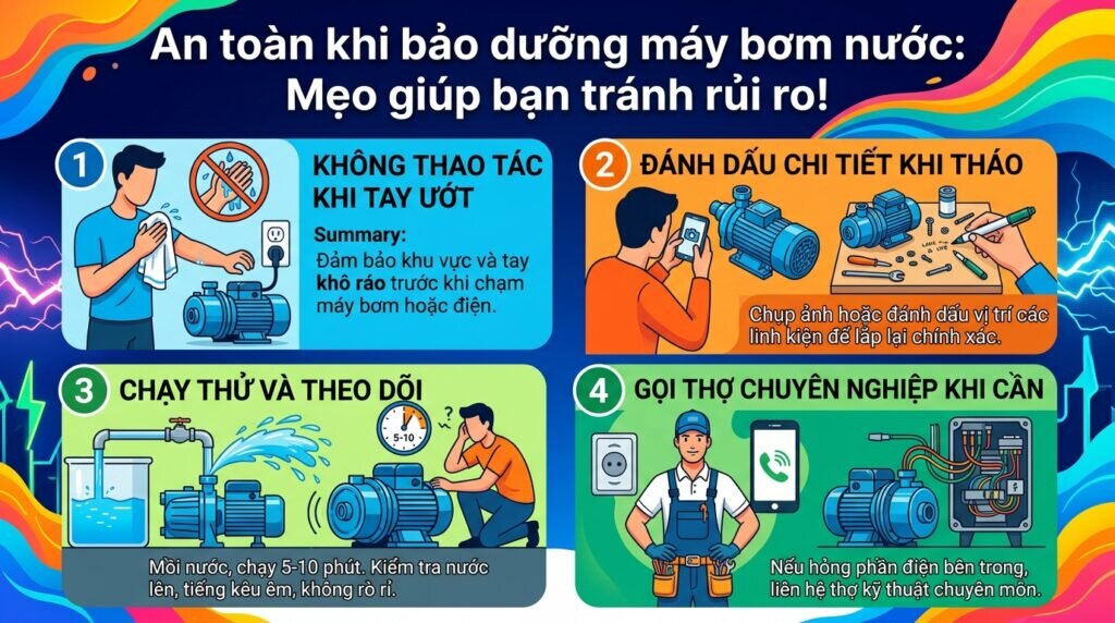 An toàn khi bảo dưỡng máy bơm nước: Mẹo giúp bạn tránh rủi ro!