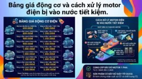 Bảng giá động cơ và cách xử lý motor điện bị vào nước tiết kiệm.