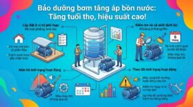 Bảo dưỡng bơm tăng áp bồn nước: Tăng tuổi thọ, hiệu suất cao!