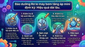 Bảo dưỡng Rơ le máy bơm tăng áp mini định kỳ: Hiệu quả dài lâu.