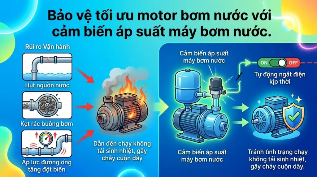 Cảm Biến Áp Suất Máy Bơm Nước, Giải Pháp Bảo Vệ Động Cơ