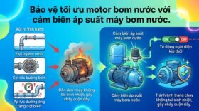 Bảo vệ tối ưu motor bơm nước với cảm biến áp suất máy bơm nước.