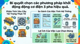 Bí quyết chọn các phương pháp khởi động động cơ điện 3 pha hiệu quả.