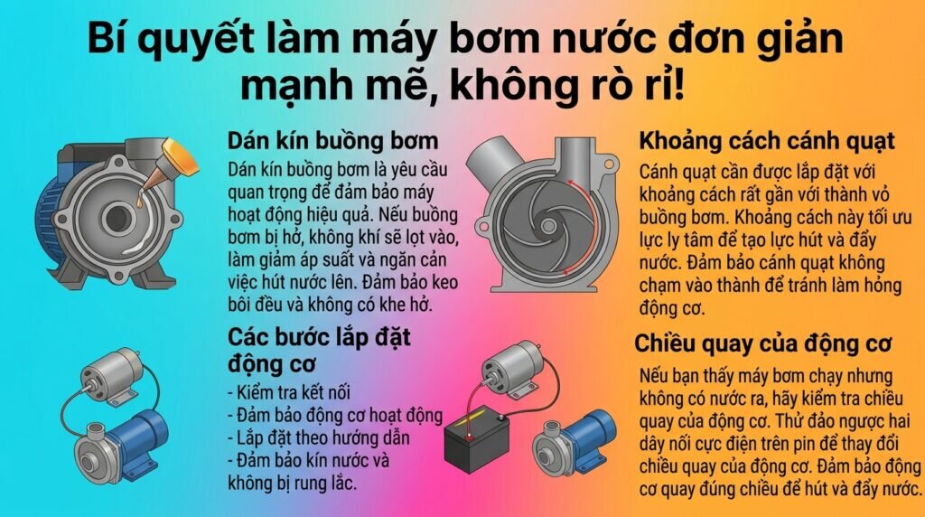 Bí quyết làm máy bơm nước đơn giản mạnh mẽ, không rò rỉ!