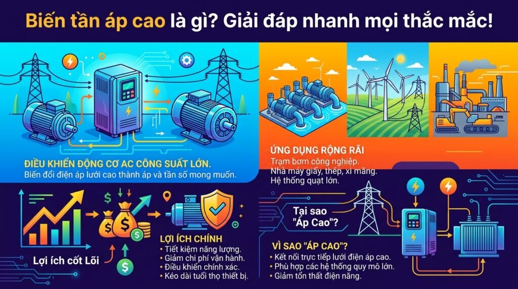 Biến tần áp cao là gì? Giải đáp nhanh mọi thắc mắc!