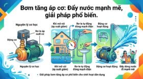 Bơm tăng áp cơ: Đẩy nước mạnh mẽ, giải pháp phổ biến.