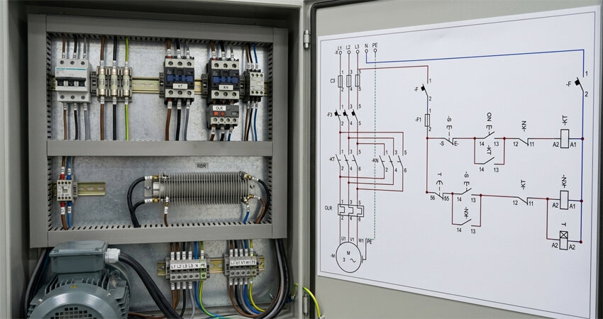 Nhờ sự phối hợp đồng bộ từ các bộ phận linh kiện giúp mạch hãm động cơ điện 3 pha dừng đúng lúc