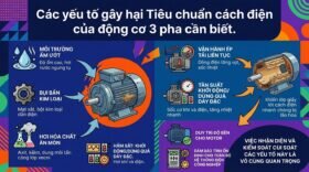 Các yếu tố gây hại Tiêu chuẩn cách điện của động cơ 3 pha cần biết.