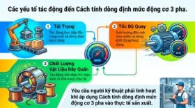 Các yếu tố tác động đến Cách tính dòng định mức động cơ 3 pha.