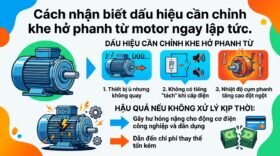 Cách nhận biết dấu hiệu cần chỉnh khe hở phanh từ motor ngay lập tức.